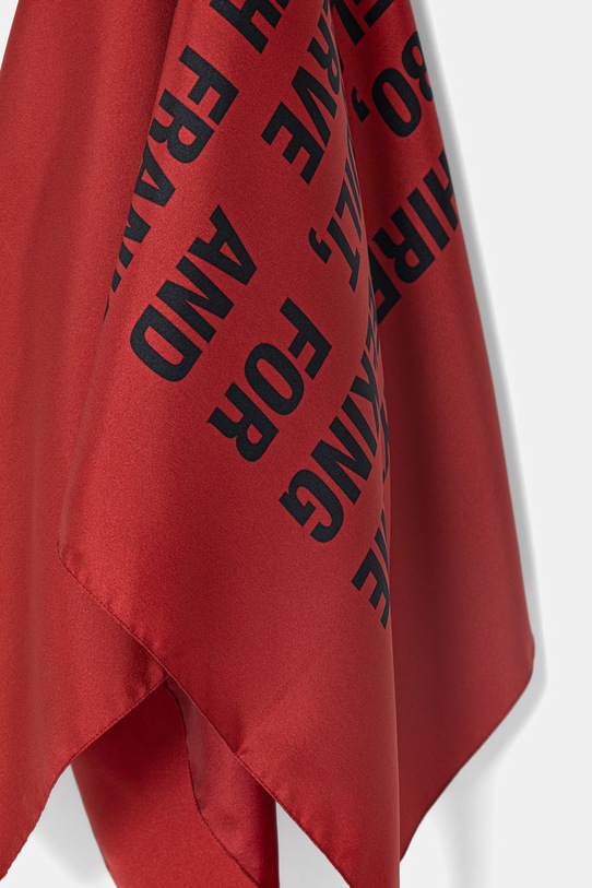 Akcesoria Martine Rose Classified chusta jedwabna 1191WF08100 czerwony