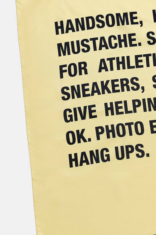 Martine Rose Classified chusta jedwabna 1191WF08300 żółty SS26