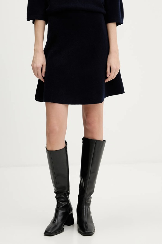 Gestuz spódnica wełniana casual czarny 10910932