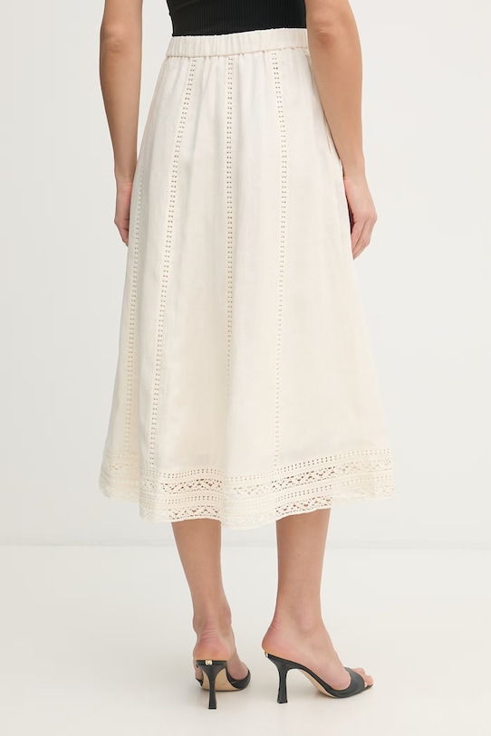 Oblečenie Weekend Max Mara sukňa ľanová GERGO 2615101012600 béžová