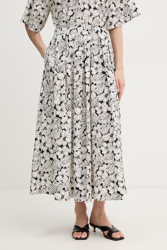 Weekend Max Mara spódnica bawełniana UOMO wzorzyste biały 2615101022600