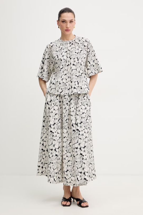 Weekend Max Mara spódnica bawełniana UOMO 2615101022600 biały SS26