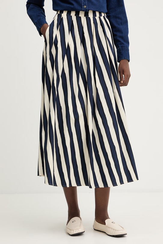 Bavlnená sukňa Weekend Max Mara UOMO bavlna tmavomodrá 2615101022600