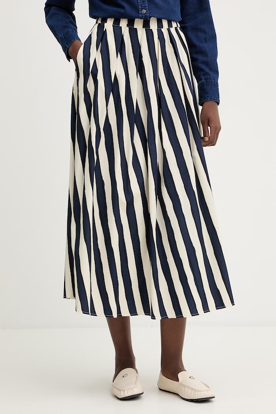 Bavlnená sukňa Weekend Max Mara UOMO bavlna tmavomodrá 2615101022600