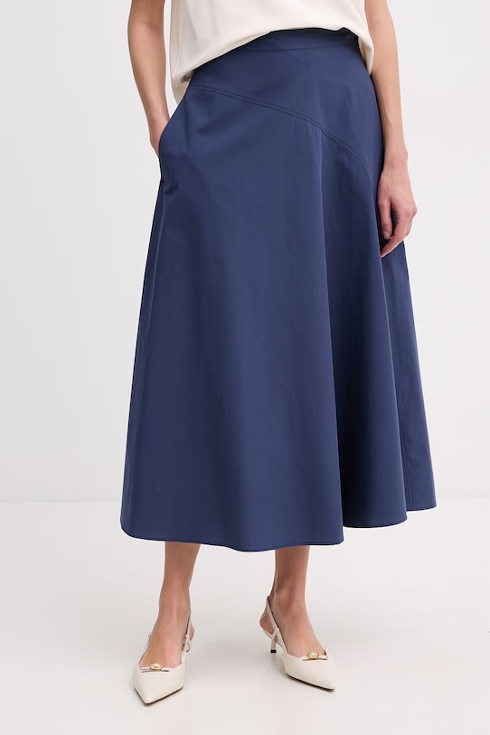 Weekend Max Mara spódnica bawełniana ZATTERA granatowy 2615101042600