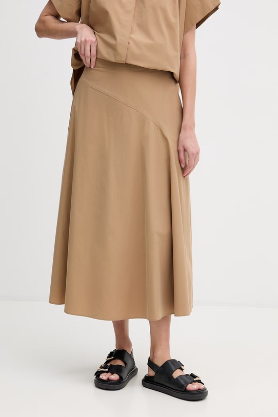 Weekend Max Mara spódnica bawełniana ZATTERA beżowy 2615101042600