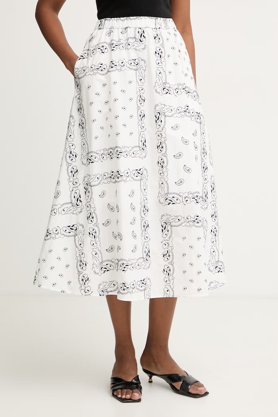 Weekend Max Mara φούστα βαμβακερή CARAVAN λευκό 2615101082600