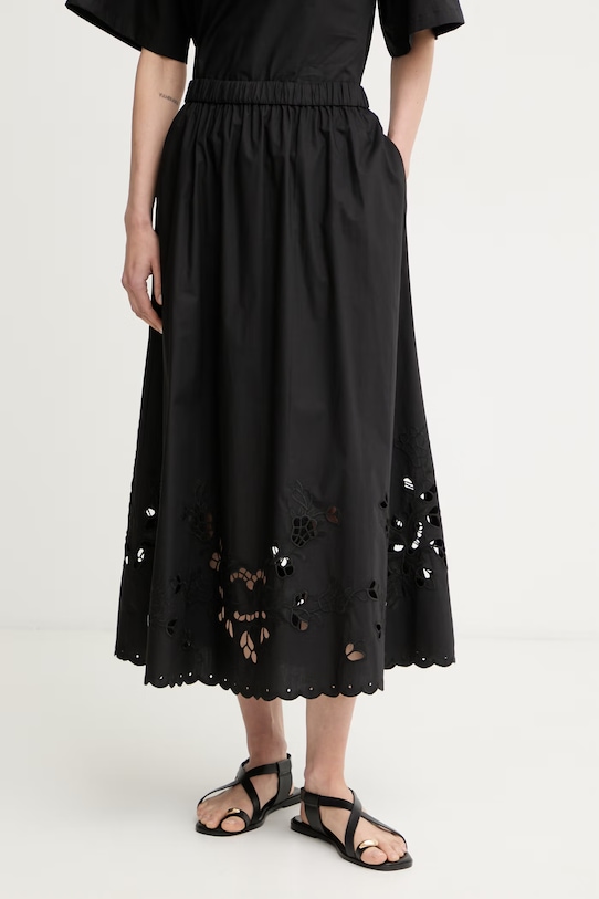 Weekend Max Mara Φούστα βαμβακερή CARAVAN μαύρο 2615101082600