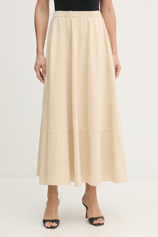 MM by Max Mara fustă cu bumbac RIBES bej 2616771018600