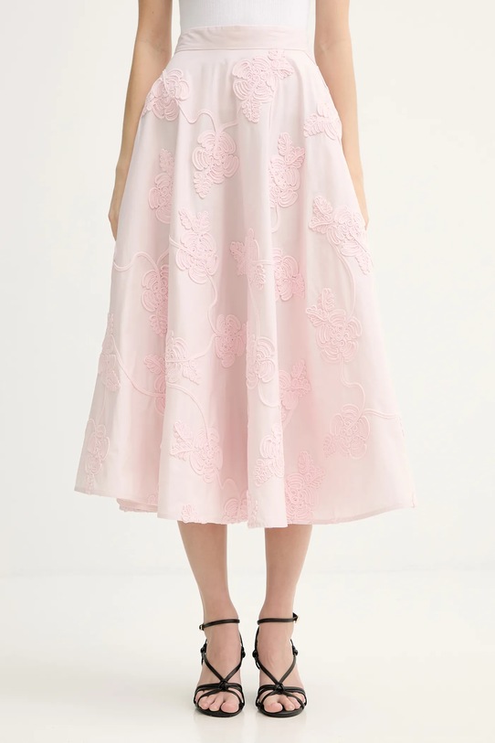 Rotate spódnica bawełniana wzorzyste różowy 1151001809