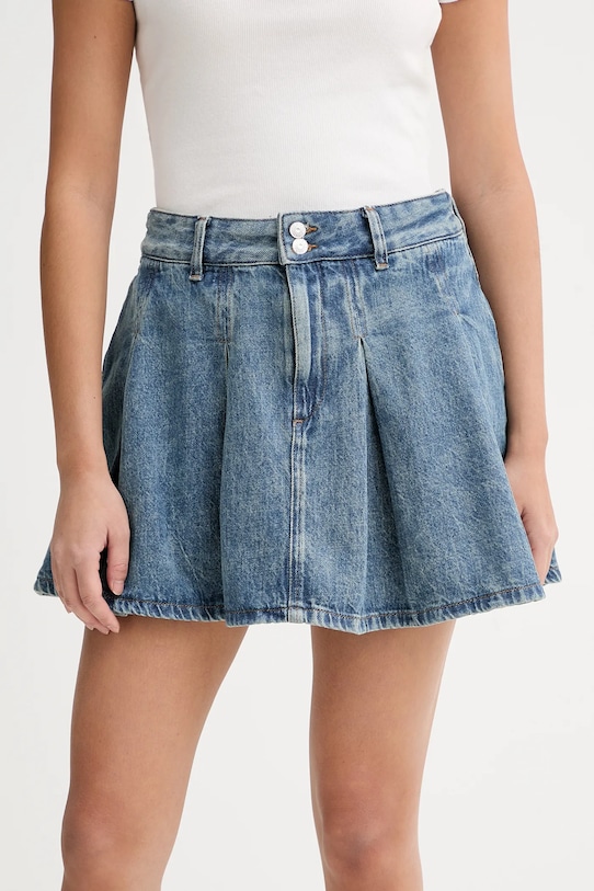 Tommy Jeans spódnica bawełniana bawełna niebieski DW0DW21992