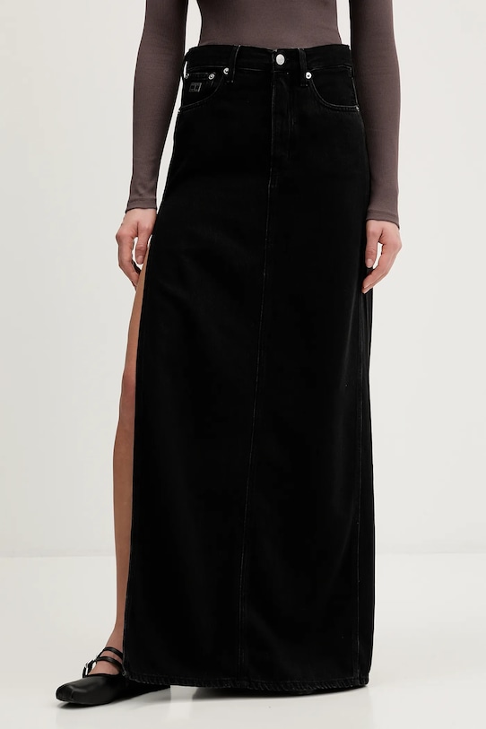 Τζιν φούστα Tommy Jeans casual μαύρο DW0DW22119