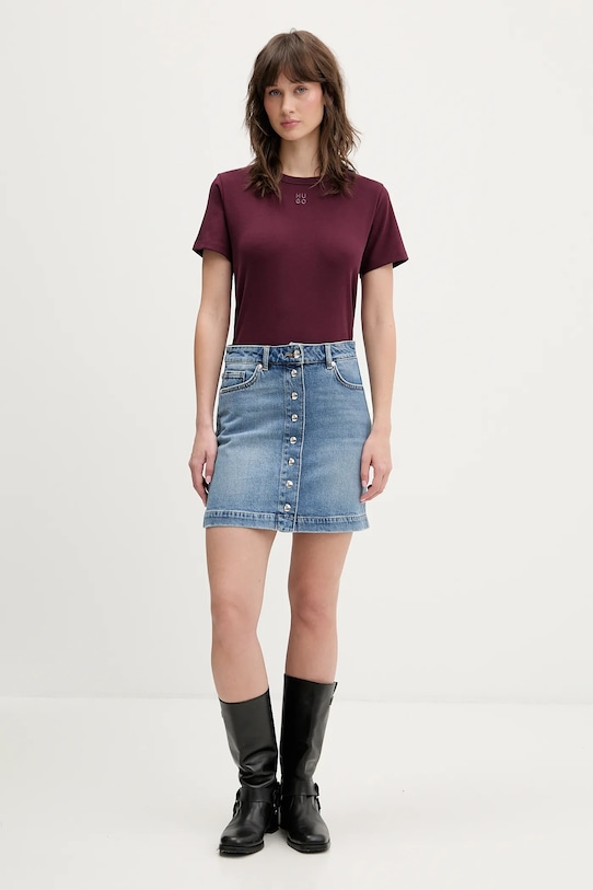 HUGO spódnica jeansowa Gilvie 50553182 fioletowy SS26