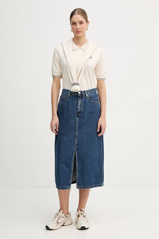 Traper suknja Tommy Hilfiger WW0WW47729 mornarsko plava SS26