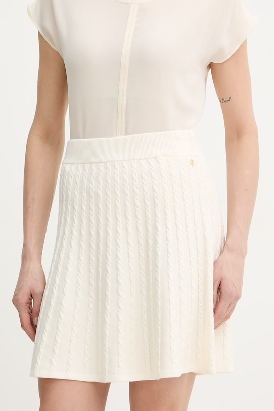 Sukňa s prímesou vlny Guess HANNA s prímesou vlny béžová W6RD0N.Z2YJ2