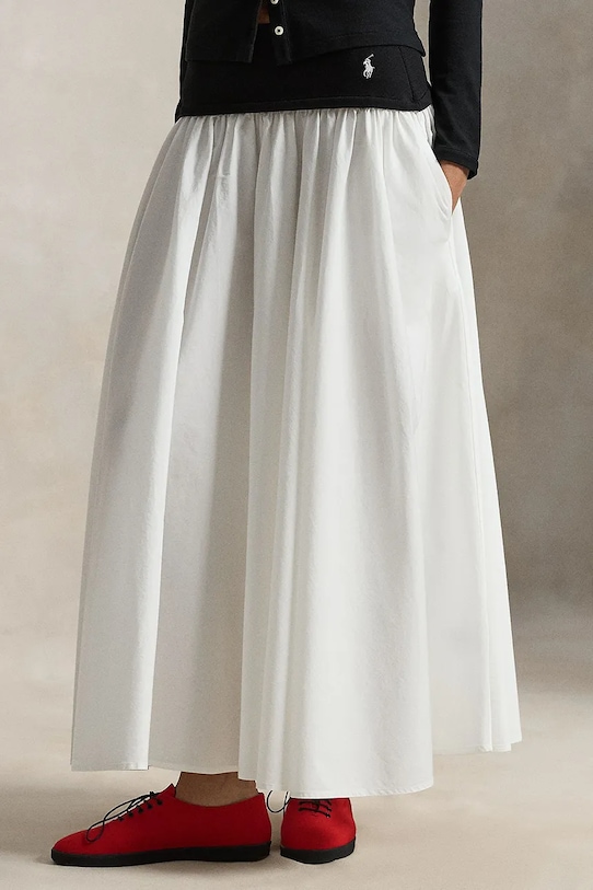 Polo Ralph Lauren spódnica bawełniana bawełna biały 211A96329