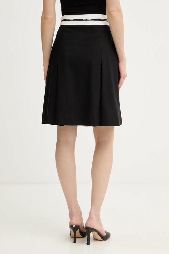 Odzież Karl Lagerfeld spódnica z dodatkiem wełny B1W12005 czarny