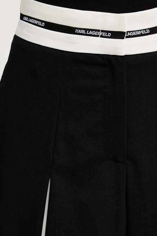 Karl Lagerfeld spódnica z dodatkiem wełny czarny B1W12005