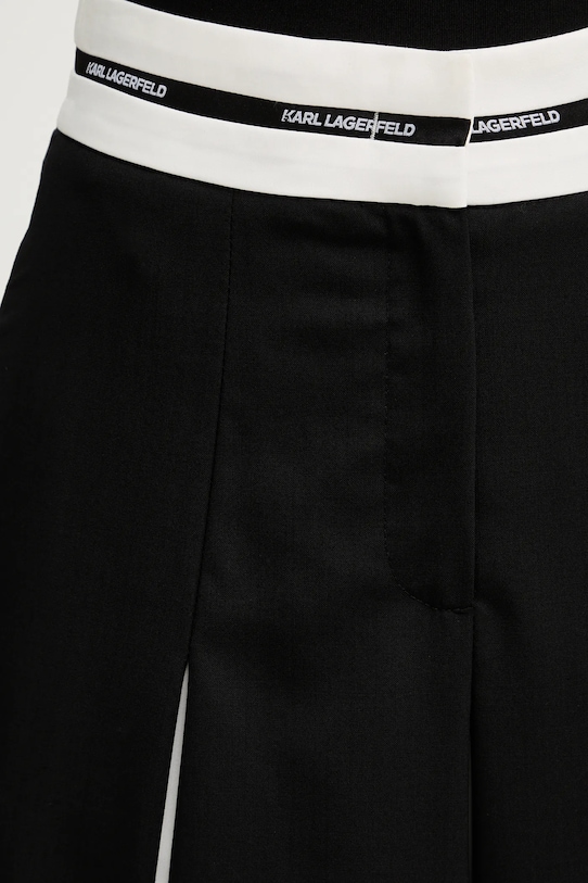 Karl Lagerfeld spódnica z dodatkiem wełny czarny B1W12005