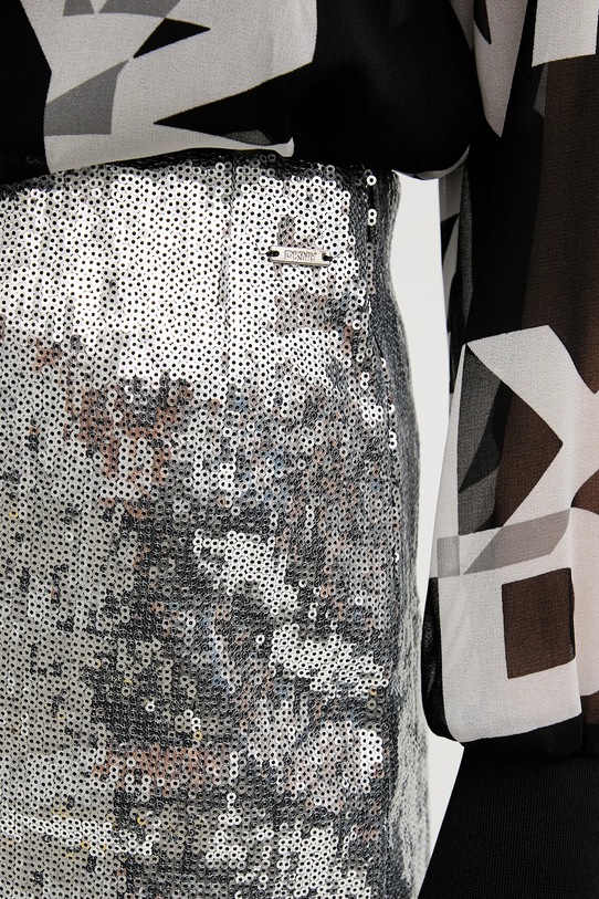 Dkny spódnica srebrny DJ6K9602