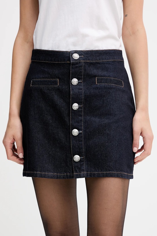 Dkny spódnica jeansowa bawełna granatowy DJ5K9594