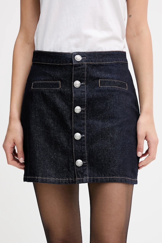 Dkny spódnica jeansowa bawełna granatowy DJ5K9594