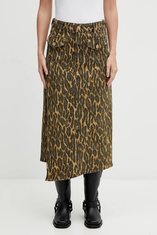 GANNI spódnica casual zielony A1090043