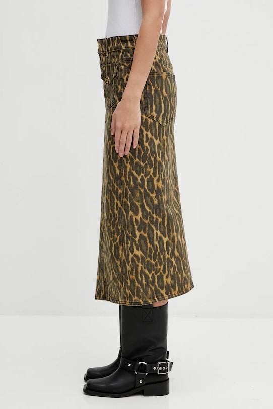 GANNI spódnica A1090043 zielony SS26