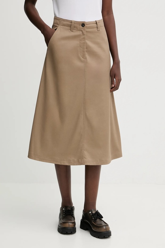 Marc O'Polo spódnica z dodatkiem lyocellu z elastanem beżowy 600001920065