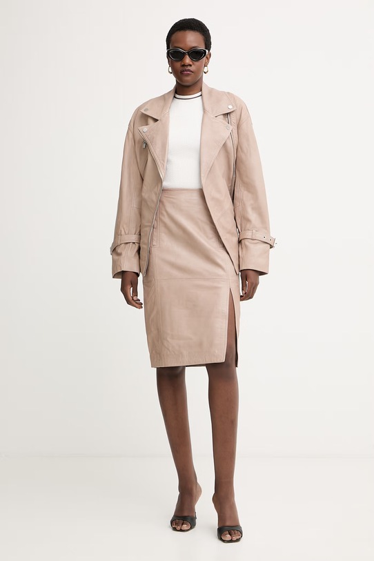 Pinko пола от кожа 106230.A31X бежов SS26