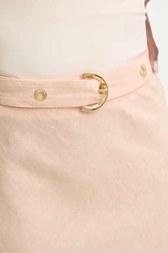 Pinko spódnica z lnem pomarańczowy 106535.A34G