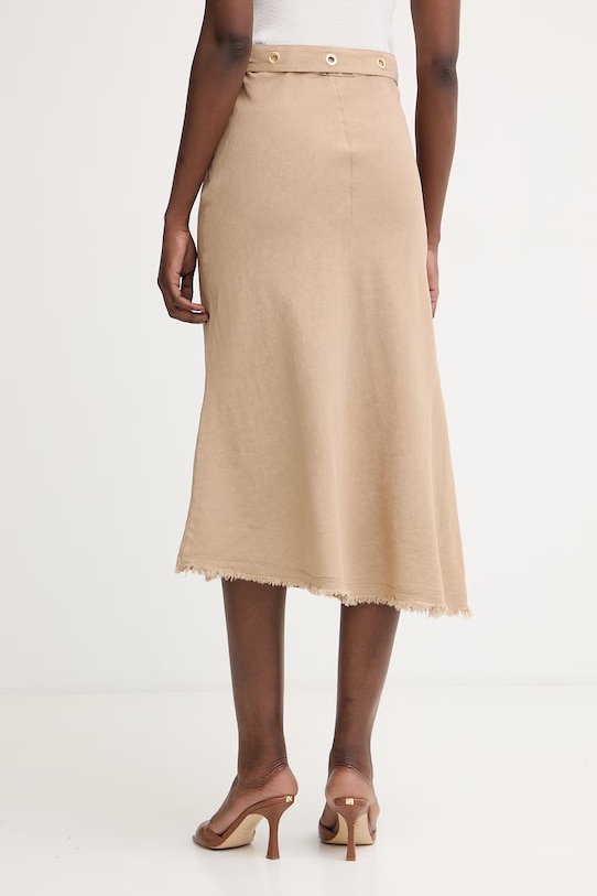 Odzież Pinko spódnica z lnem 106535.A34G beżowy
