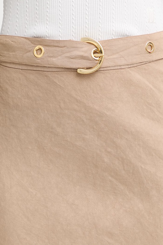 Pinko spódnica z lnem beżowy 106535.A34G
