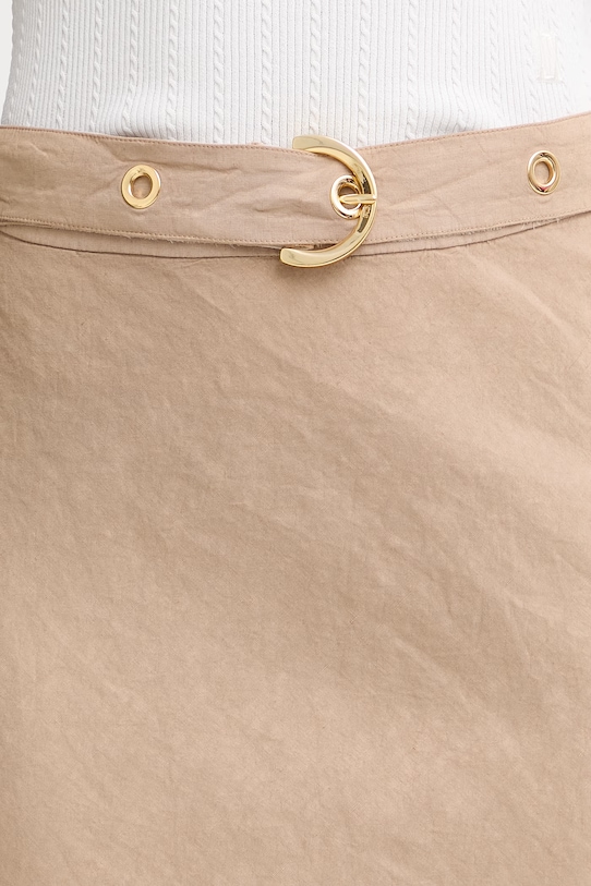 Pinko spódnica z lnem beżowy 106535.A34G