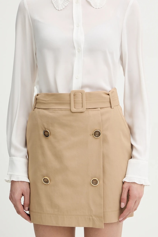 Pinko spódnica bawełniana bawełna beżowy 106279.A2ER