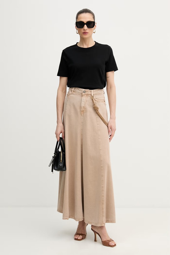 Pinko spódnica jeansowa 104647.A33R beżowy SS26