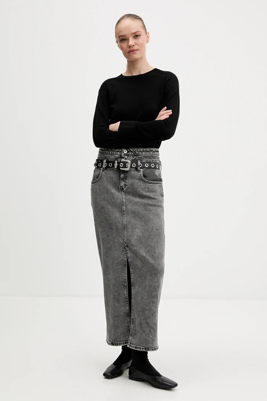 Traper suknja Karl Lagerfeld Jeans B1W12016 siva SS26