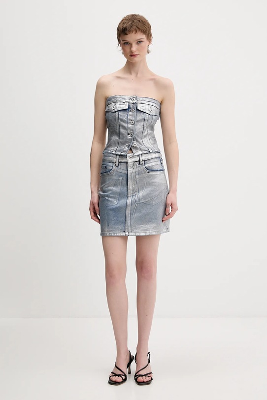 Karl Lagerfeld Jeans spódnica jeansowa B1W12018 srebrny SS26