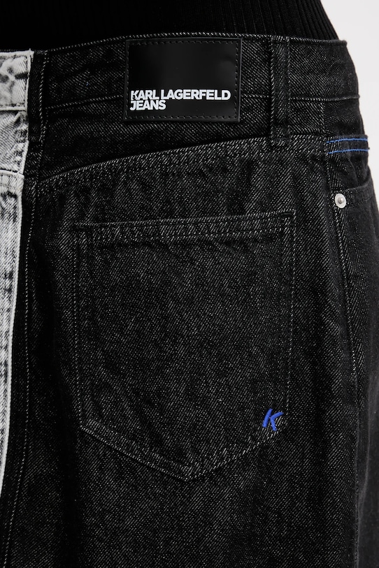 Karl Lagerfeld Jeans fustă jeans negru B1W12015