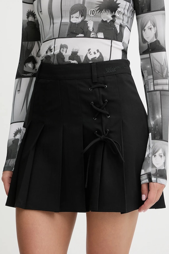 Karl Lagerfeld Jeans spódnica z elastanem czarny B1W12020