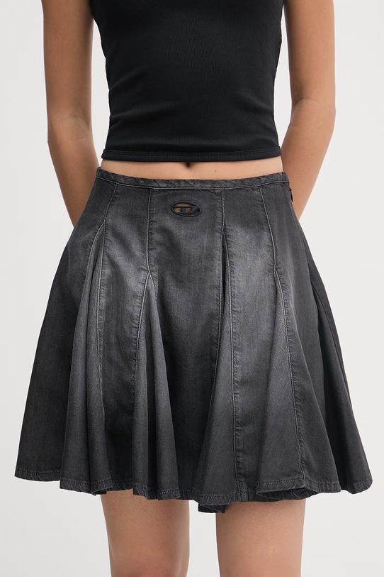 Diesel spódnica bawełniana DE-SPIKI-S czarny A21694.068VM