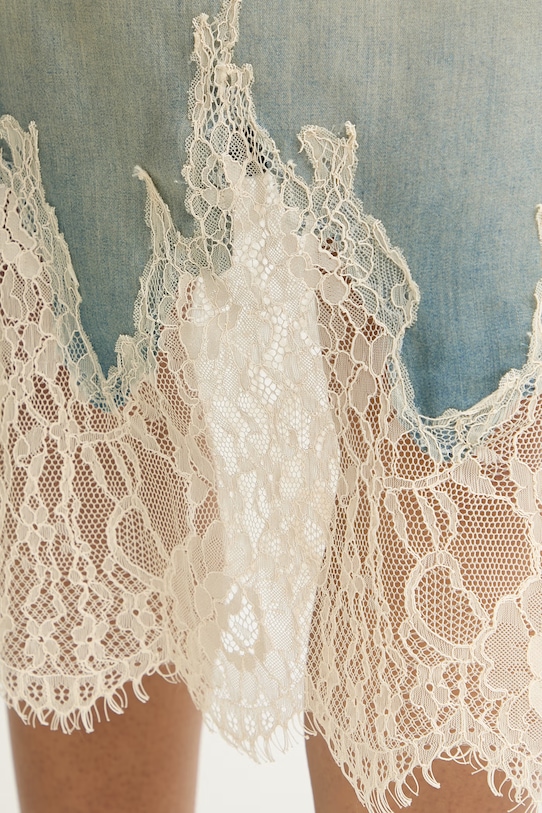 Diesel spódnica z lyocellu DE-MERSY-S beżowy A21784.0CEDE