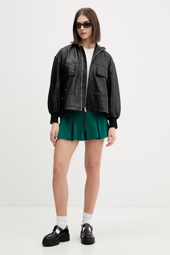 adidas spódnica bawełniana KC3939 zielony SS26