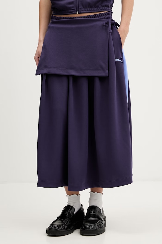 Φούστα Puma T7 Midi casual μωβ 634622