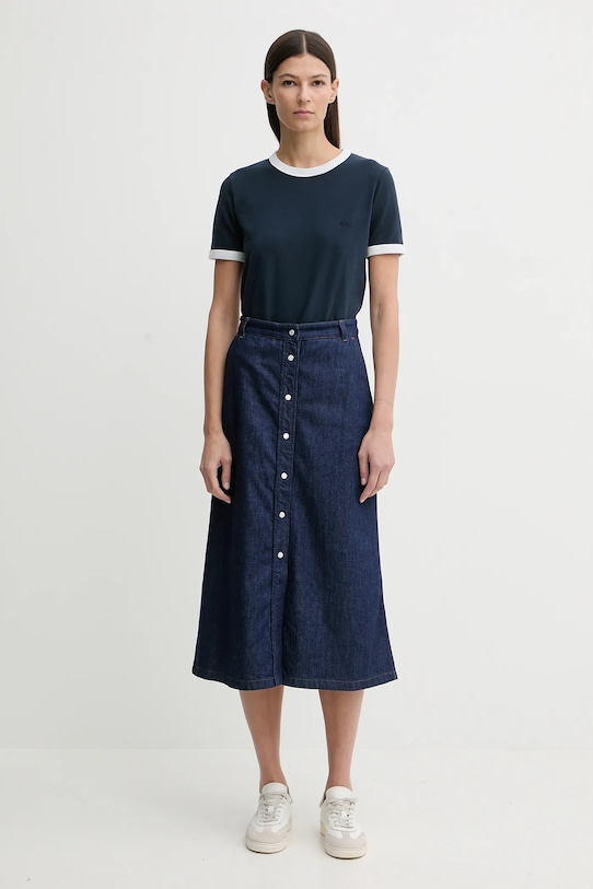 A.P.C. spódnica jeansowa JUPE LONGUE COHMJ.F06506 granatowy SS26