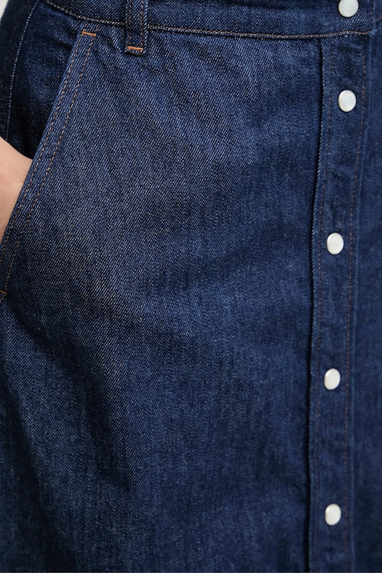 A.P.C. spódnica jeansowa JUPE LONGUE granatowy COHMJ.F06506