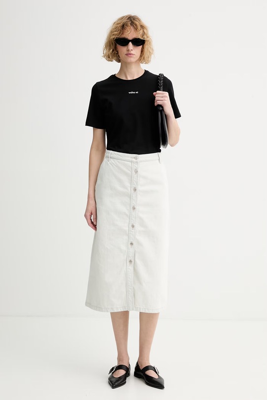 A.P.C. spódnica jeansowa COHNJ.F06506 niebieski SS26