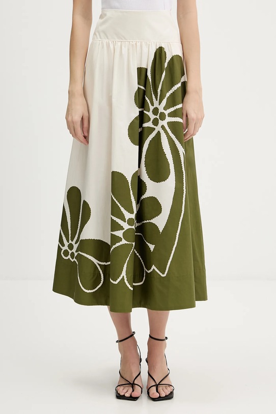 Farm Rio spódnica bawełniana wzorzyste beżowy 350513