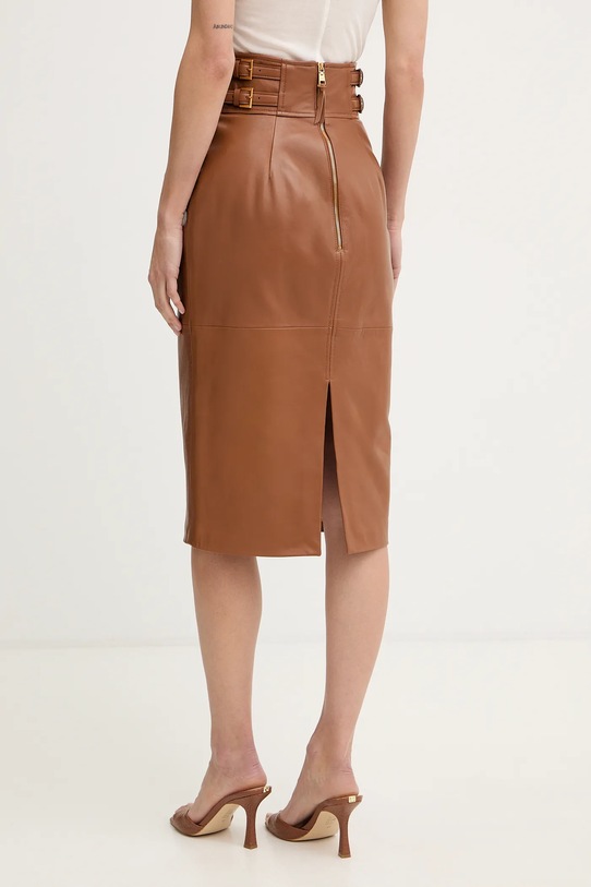Îmbrăcăminte Elisabetta Franchi fustă de piele GP09Z61E2 maro
