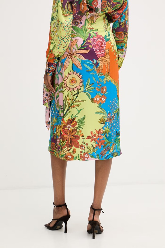 Odzież Liu Jo spódnica kopertowa z wiskozy WA6483.T471A niebieski